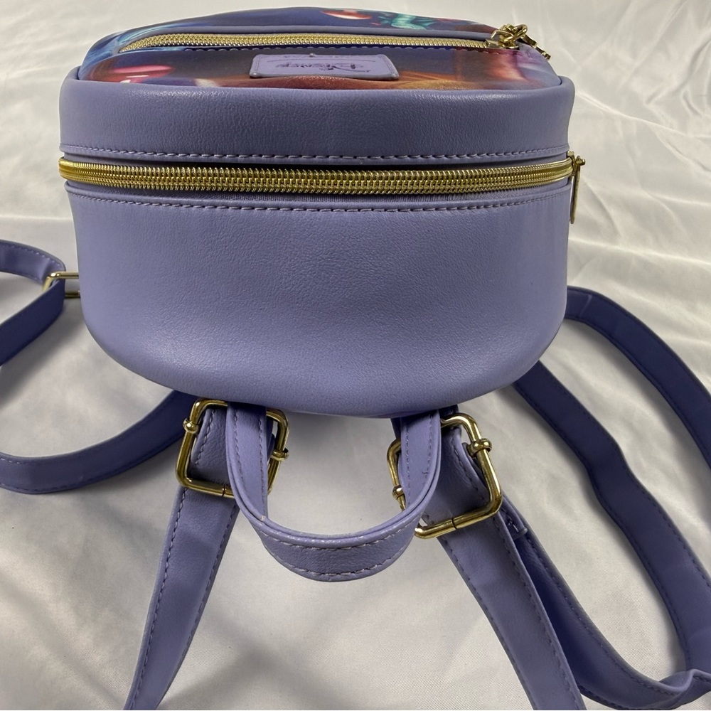 Loungefly Disney Alice In Wonderland Mushroom Garden Mini Backpack Purple - Picture 6 of 8